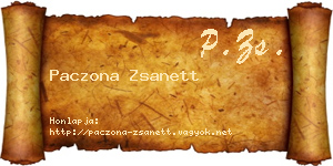 Paczona Zsanett névjegykártya