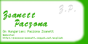 zsanett paczona business card